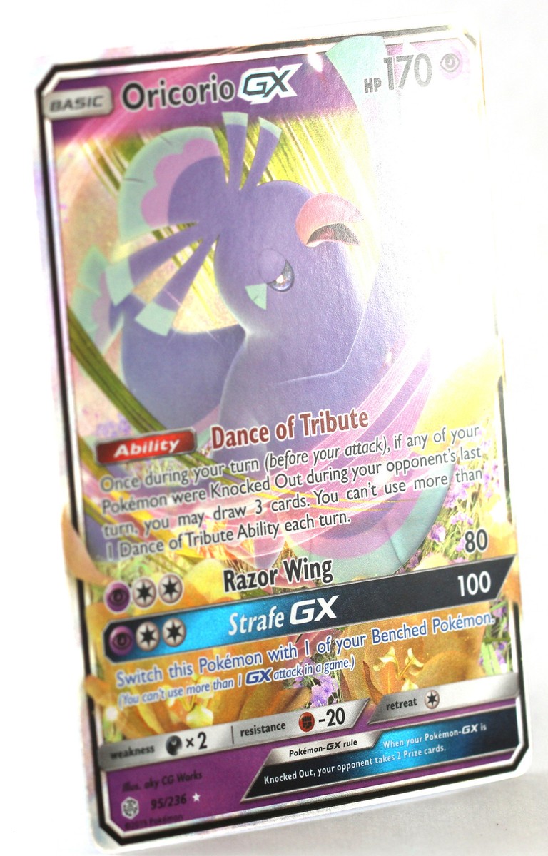 Pokemon TCG - Oricorio-GX - 95/236 - Rare Holo GX Cosmic Eclipse