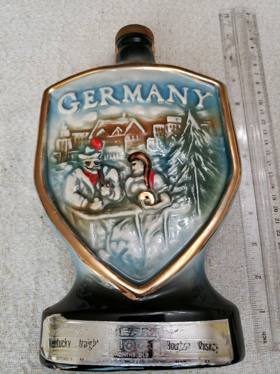 【希少】BEAM 100 MONTHS OLD ビーム100 陶器 幌馬車ボトル Vintage Jim Beam Decanter 100 Months Old Black Ceramic