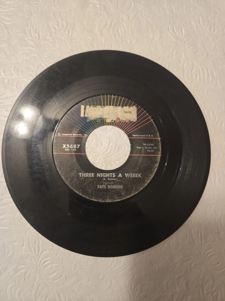Put Your Arms Around Me Honey/Three Nights A Week By Fats Domino (Vinyl 45 1960) - Image 3 of 4