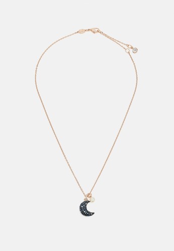 New 100% SWAROVSKI Brand 5671585 Sparkle Crystal Pearl Luna Pendant RG Necklace - Picture 2 of 4