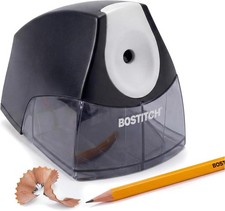Electric Pencil Sharpener Black Plastic Compact Desk Classroom Office School Use