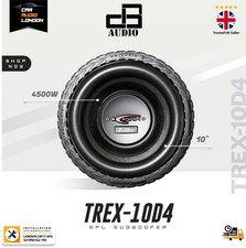 DB Audio TREX-10D4 4500W 10" doppia bobina vocale 4Ω subwoofer SPL