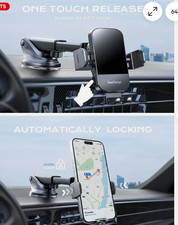 15W Wireless Car Charger Auto Clamping Phone Mount Fast Charging Holder