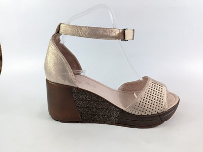 La Vila Bella Keilabsatz Leder Sandalen UK 5 EU 38 makellos einmal getragen
