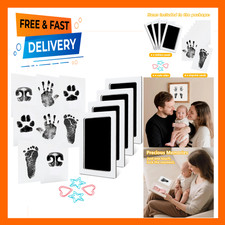 Baby Hand and Footprint Kit Non Toxic Inkless Pads for Babies and Pets 4 Pack