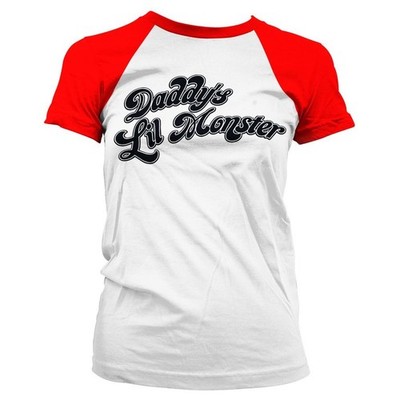 Daddys Lil Monster T-Shirt Weiss/Rot - Größe L
