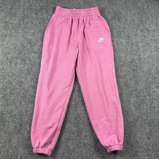 Nike Fleece Sweatpants Kids Medium Pink Jogger Pants Loose Fit FD2933-646 Nike Fleece Sweatpants Kids Medium Pink Jogger Pants Loose Fit FD2933-646 - Image 1