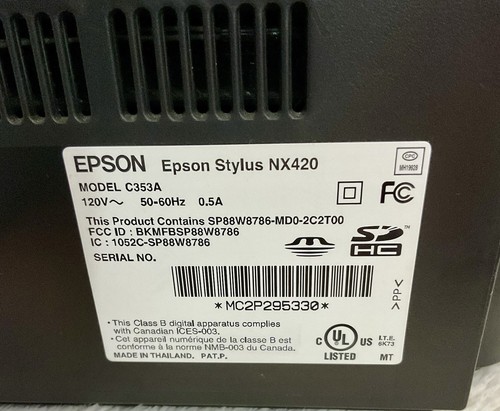 Epson Stylus NX420 stampante multifunzione a getto d'inchiostro - nero (SOLO UNITÀ STAMPANTE) - Foto 6 di 6