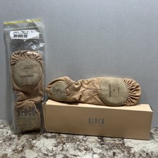 Bloch Adult "Pro Elastic" Canvas Split-Sole Ballet Shoes S0621L size 8D Flesh