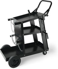 VEVOR Welding Cart, 3-Tier Welder Cart Heavy Duty with 400 Lbs Weight Capacity,