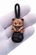 EDC Paracord Lanyard Bead Panda Brass Copper Knife Charm DIY Knife Accessory