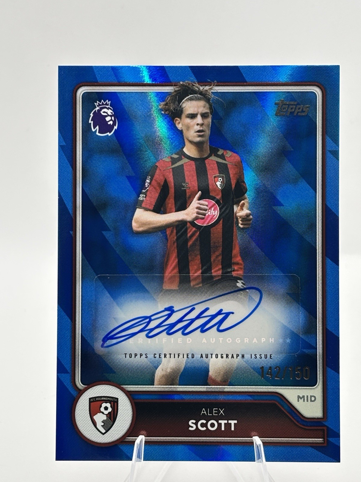 Alex Scott 2026-27 Topps Premier League Blue Parallel Autograph /150
