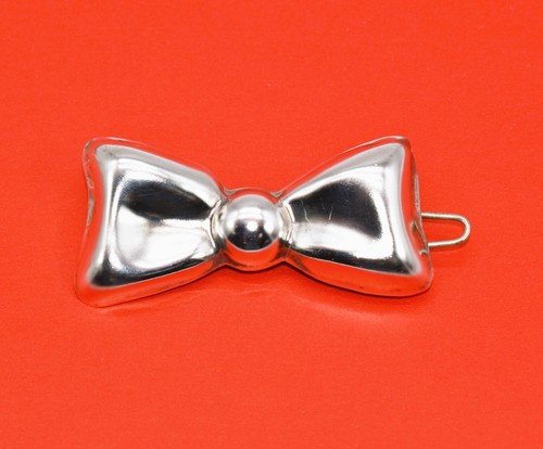 Vintage Taxco Mexico Sterling Silver Bow Shaped Hair Barette 2-3/8 inch - Picture 11 of 17