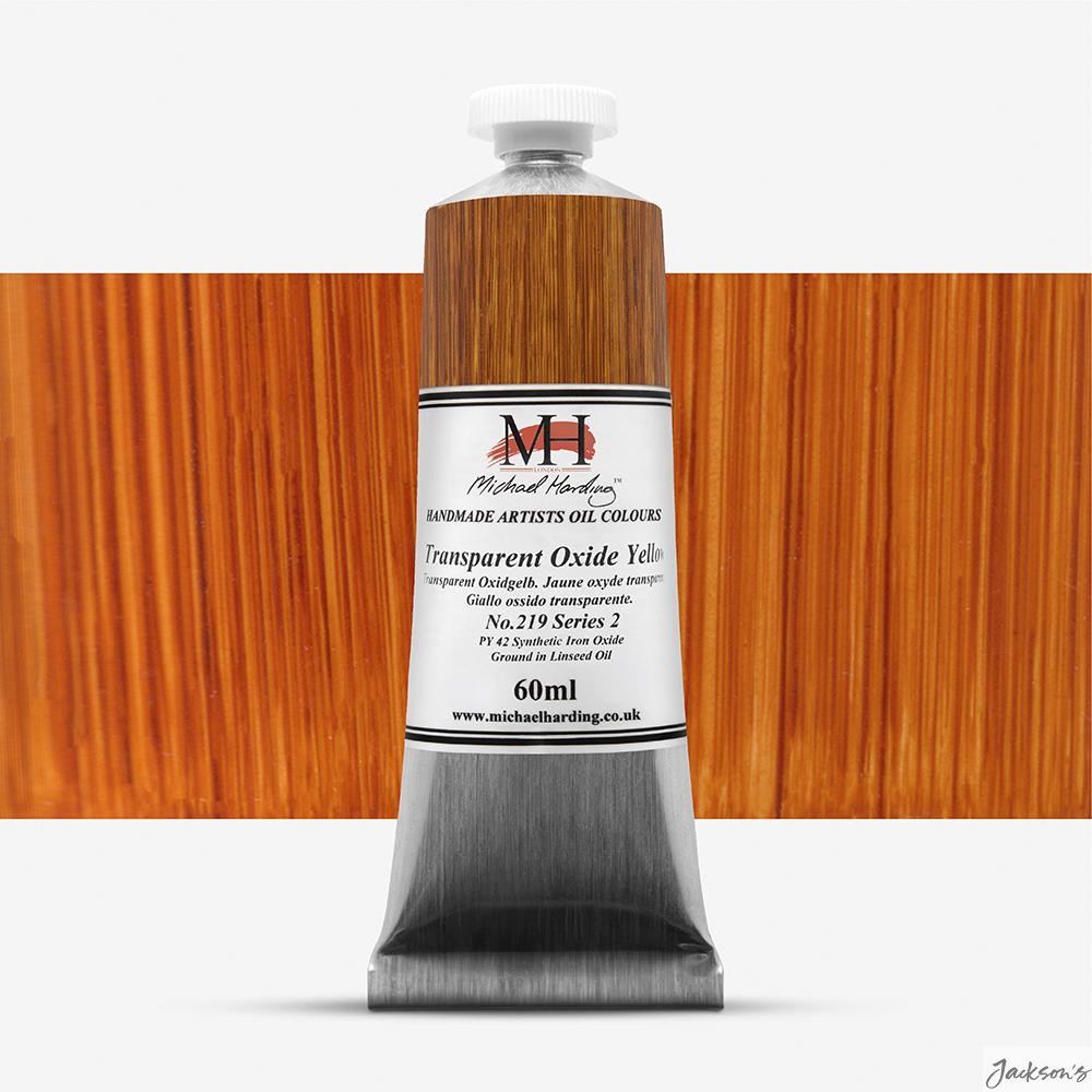 Michael Harding Artists' Oil Paint Linseed Oil 60ml Transparent Oxide Yellow