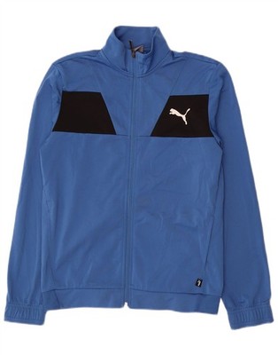Puma Jungen Trainingsanzug Oberteil Jacke 13-14 Jahre blau Colourblock Polyester DD04