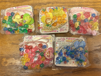Bandai 1999 Ojamajo Doremi Character Bead Accessory Kit Set of 5
