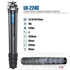 Leofoto LO-224C Carbon Fiber VideoTripod with Built-In Ball