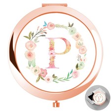 Personalized Gift Initial Compact Mirror w Box for Women Sister Daughter Mom ...
