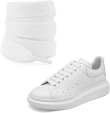 Flat Thick Cotton Shoe Laces for Alexander Mcqueen Sneakers 1/2'' 1.2Cm Jumbo