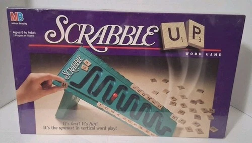 Scrabble Up Vertical Word Game Milton Bradley Vintage 1996 New In Sealed Box