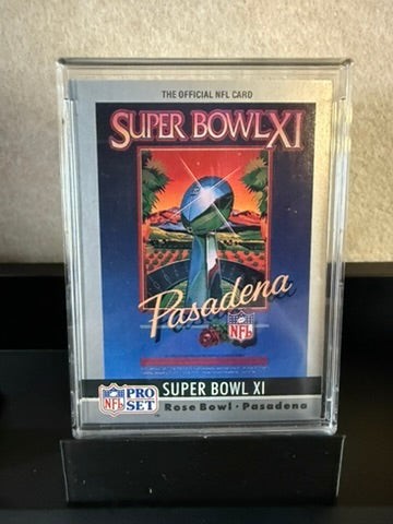 1990 Pro Set Super Bowl XI – Rose Bowl Pasadena – Official NFL Card - Picture 1 of 2