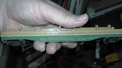 #ad ho freight car great northern flat car tyco hong kong $32.00