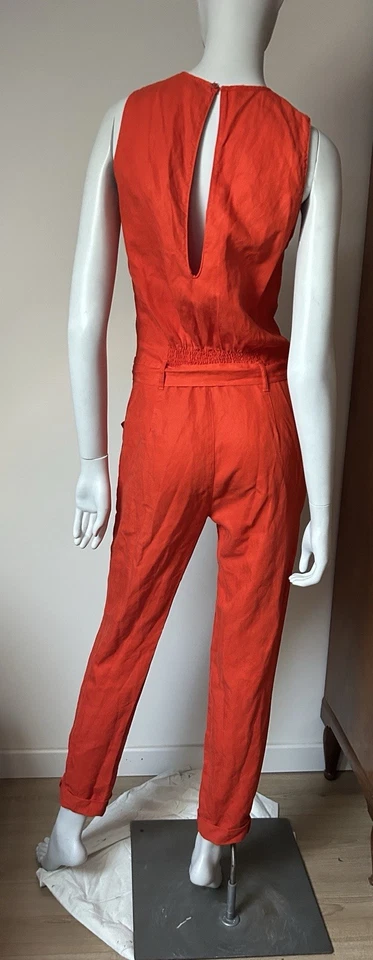 combinaison pantalon femme ZARA orange taille XS - Photo 4/4