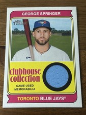 George Springer 2023 Topps Heritage Clubhouse Collection Relic #CCR-GS Blue Jays