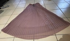 Boohoo Maxi Skirt Chiffon Pleated Mauve lined  Size 10 - New with tags