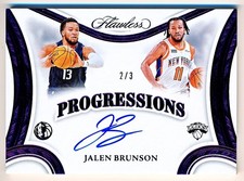 2024-25 Flawless Jalen Brunson Progressions Signatures Amethyst Auto #PRO-JBR /3