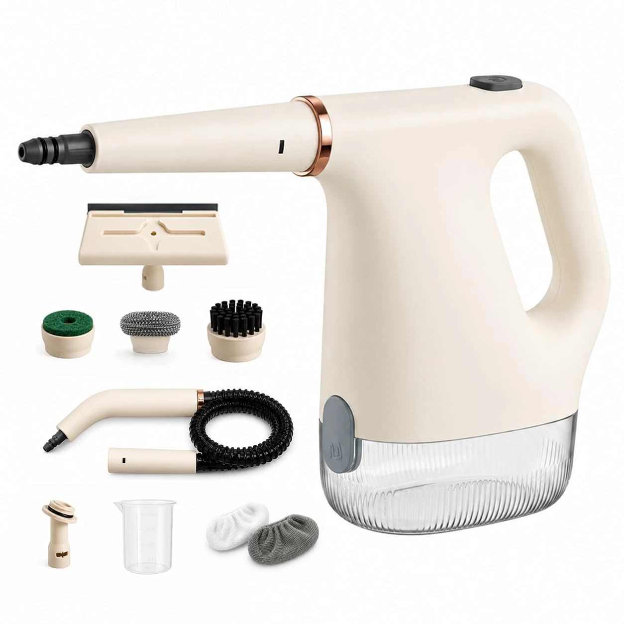 Handheld Steam Cleaner Portable 1200W Pressurized 450ml MultiSurface Home Kitch