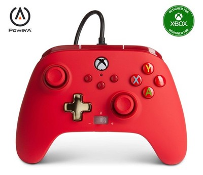 PowerA Enhanced Wired Controller for Xbox - Red, Gamepad, Wired Video Game Contr