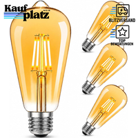 Edison GlüHbirne LED Warmweiß E27 Retro 3 StüCk Nostalgie Beleuchtung Haus Bar