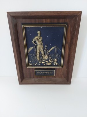 Norman Rockwell '' The Scoutmaster'' 3D Sculpture Wall Plaque BSA Bot Scouts Art