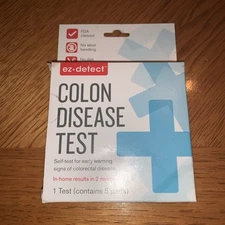 EZ Detect COLON DISEASE TEST Kit Self Test For Colorectal Disease 1 Test (5 Pad)