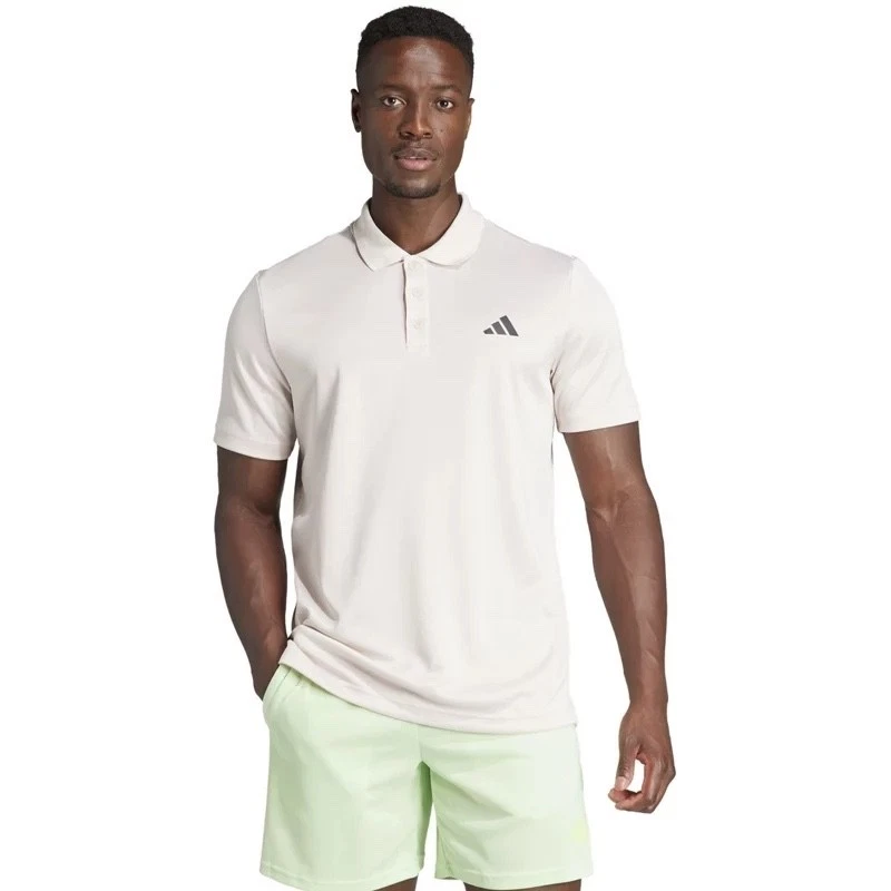 NUEVO Polo de Entrenamiento Adidas Essentials Aeroready Para Hombre Masilla Grande Malva Foto 4 de 4