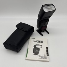 Canon Speedlite 580 EX with case and stand