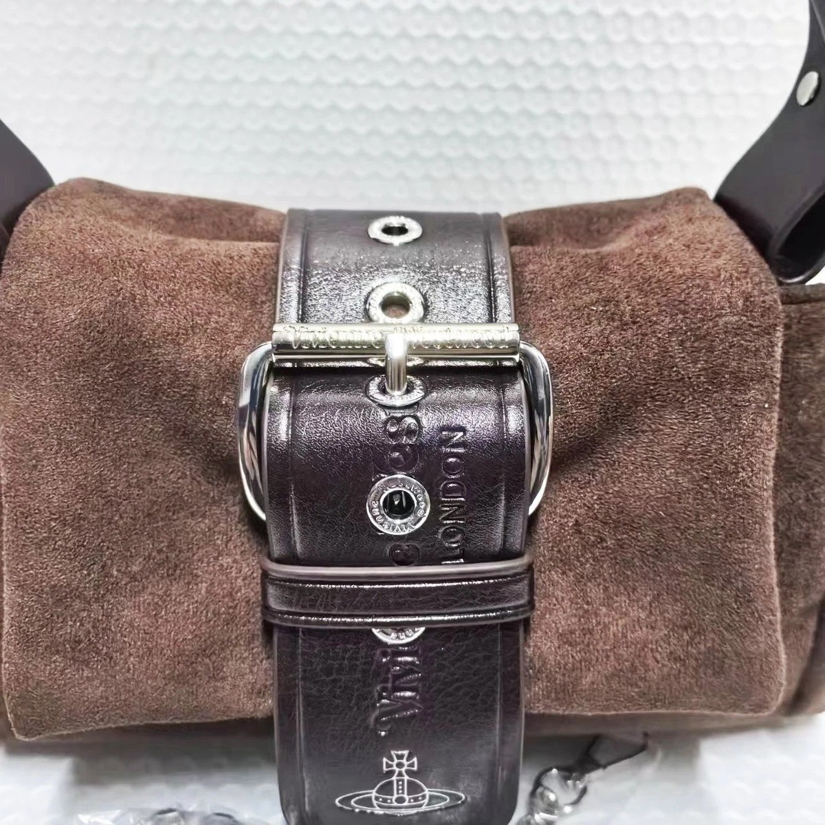 Vivienne Westwood Hazel Treasure Handbag Suede Brown outlet New | eBay
