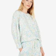 Sundry Paisley Print Crewneck Sweatshirt Size 1 Small New Terry Fleece Comfort