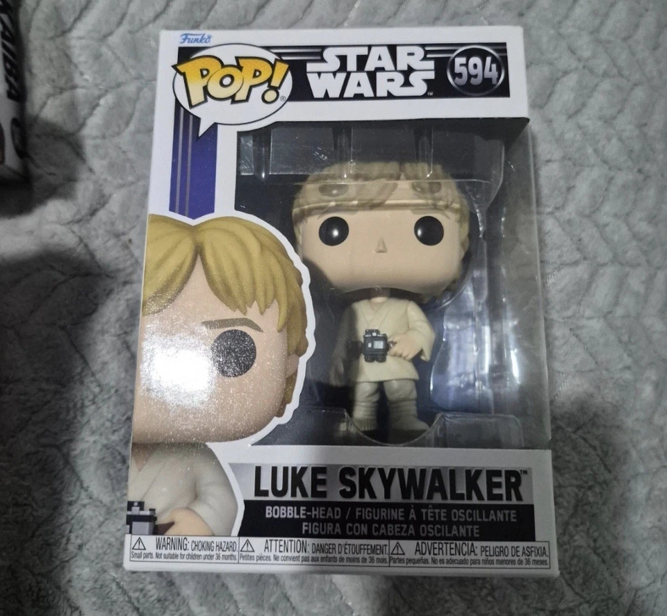 Funko Pop! Star Wars Luke Skywalker figurine vinyle bobble-head n°594 - Photo 1/1