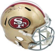 Ricky Pearsall Signed 49ers Gold Full Size Speed Replica Helmet Beckett Wit