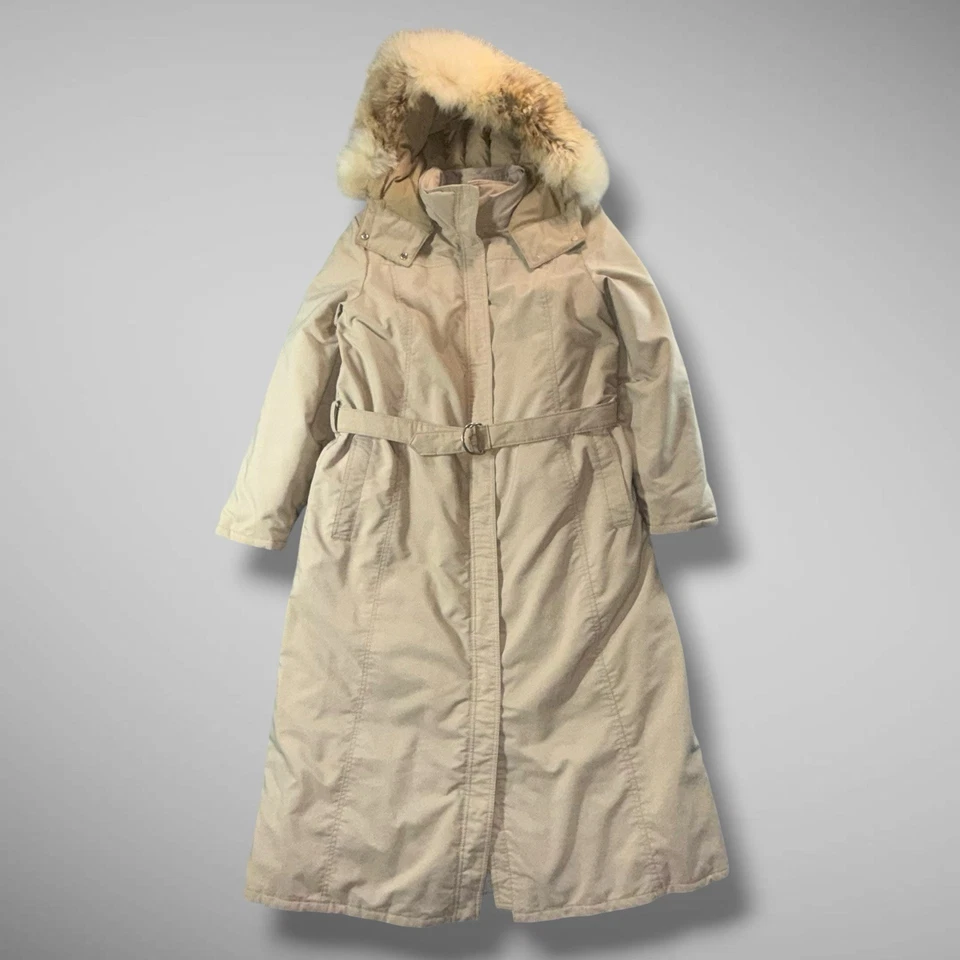 Vintage LL Bean Goose Down Long Insulated Parka Hooded Coat Women Medium USA - Image 2 of 4