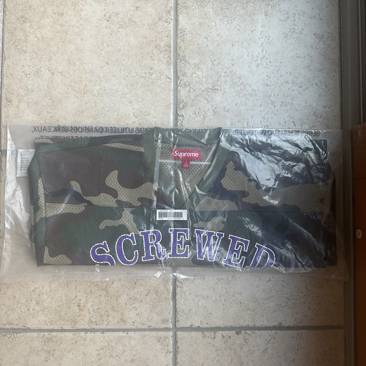 Supreme DJ Screw Football Jersey Woodland Camo Size Small Brand 