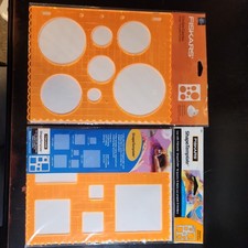 Fiskars shapes Circles and Squares Shape Templates 2 New In Package