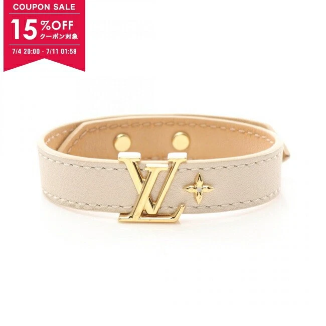LOUIS VUITTON（LV） Louis Vuitton LV Iconico Bracciale Ottone Pelle Beige