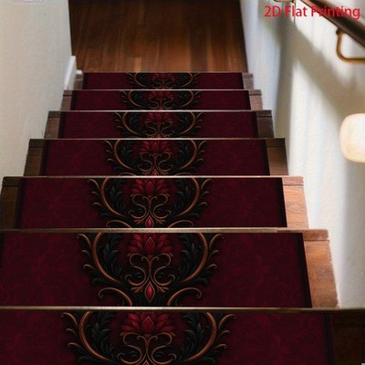 Stair Treads, Thickened Step Pads with Rubber Anti-slip Backing, Durable and E
