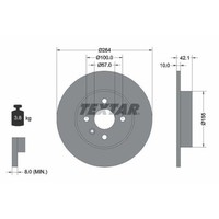 Textar 92124703 Bremsscheibe Hinterachse FüR Vauxhall Opel