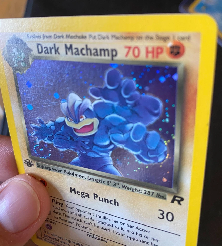Dark Machamp 10/82 - Team Rocket 1st edition (2000) Vintage WOTC Holo Rare - LP - Image 3 of 4