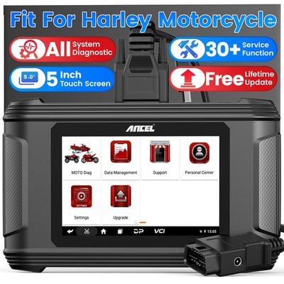 ANCEL MT510 for Harley Motorcycle Diagnostic Scanner ABS Bleeding TPS ECU Reset