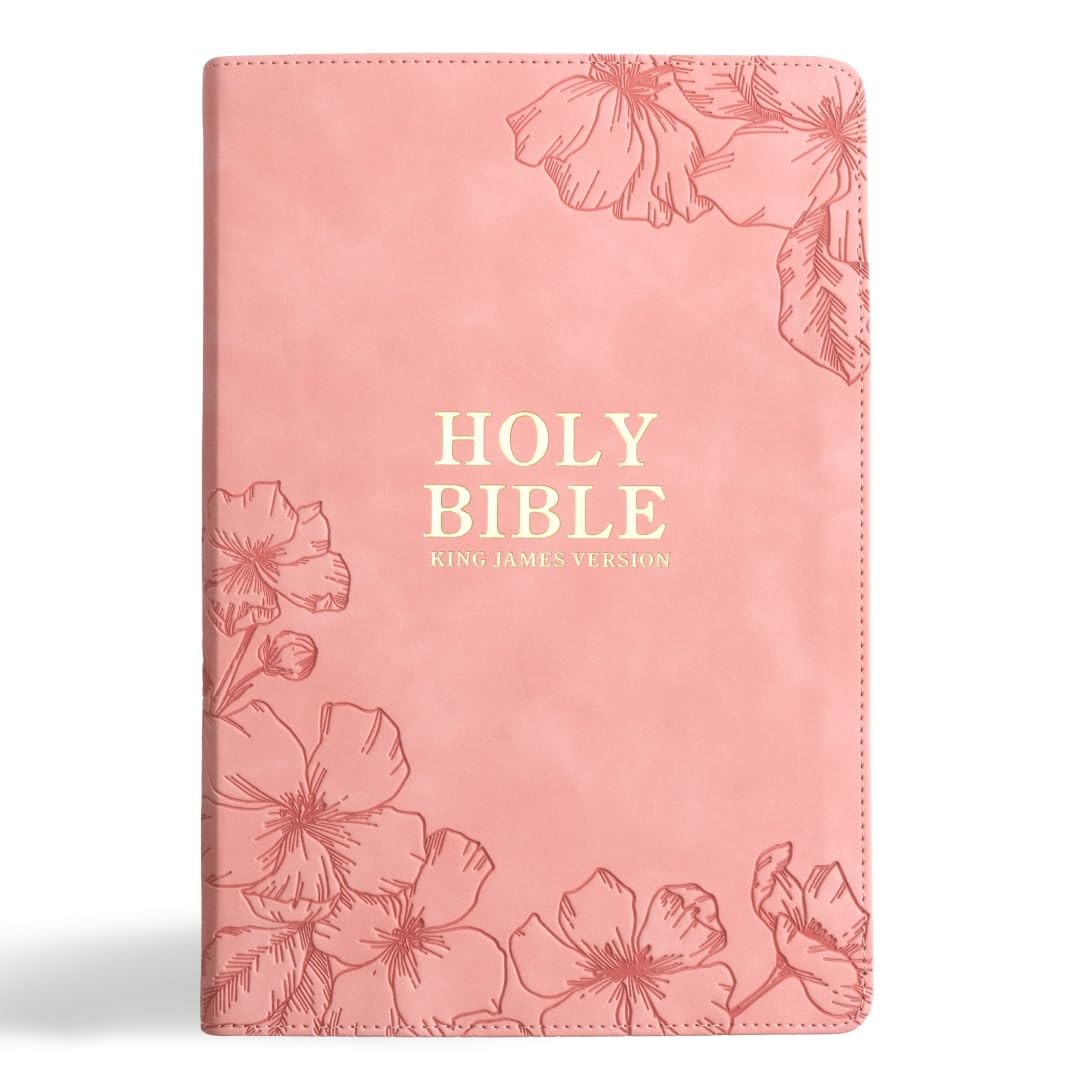 KJV Holy Bible, Giant Print with Cross-References, Soft Pink